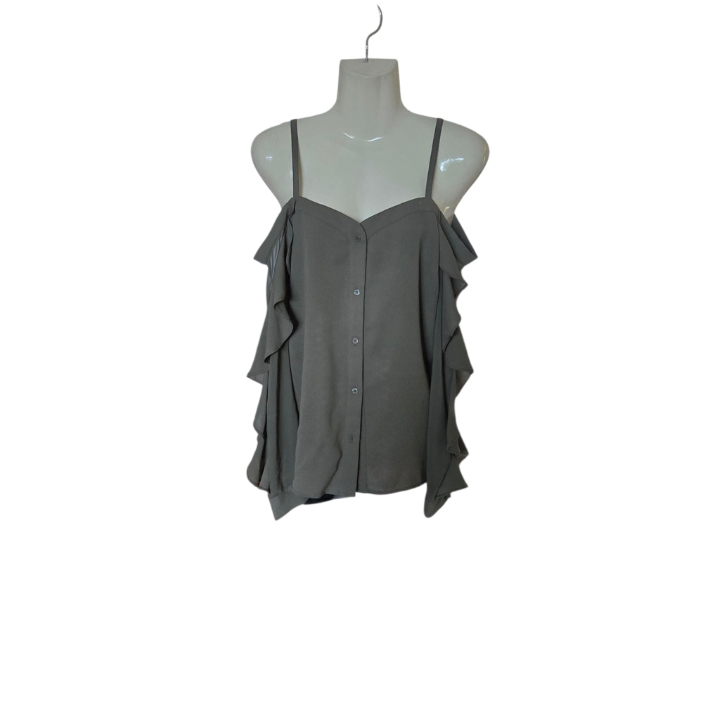 Bar III Gray Button-Front Camisole‎